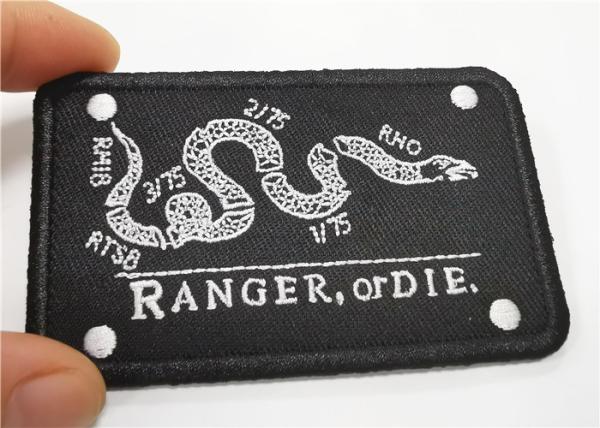Quality Clear Colorful Iron On Embroidered Patches Smooth Merrow Border for sale
