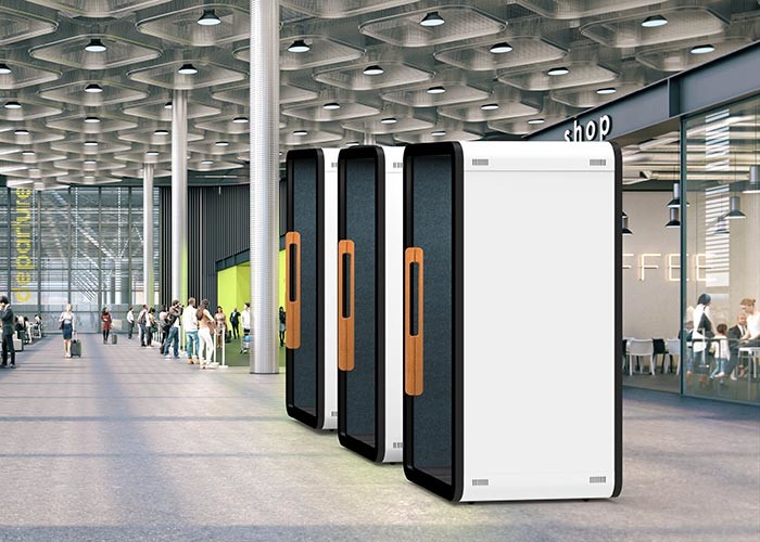 Double Glazed Super Box Office Working Pods S Size With Wooden Handle