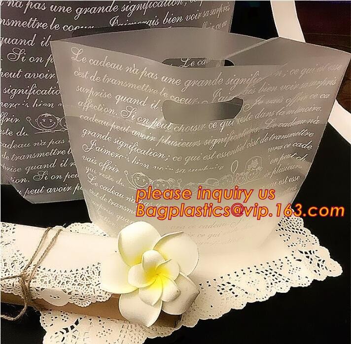 Promotional customized high quality soft loop plastic cloth bag,manufacturer custom soft loop handle polyethylene PE pla