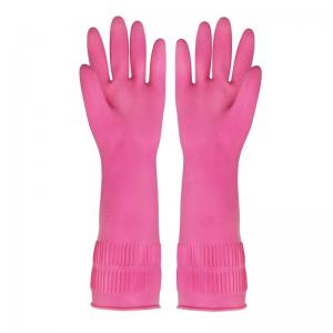 China 100G/Pair Kitchen Cleaning Gloves Anti Leakage 38CM Latex Lined Gloves wholesale