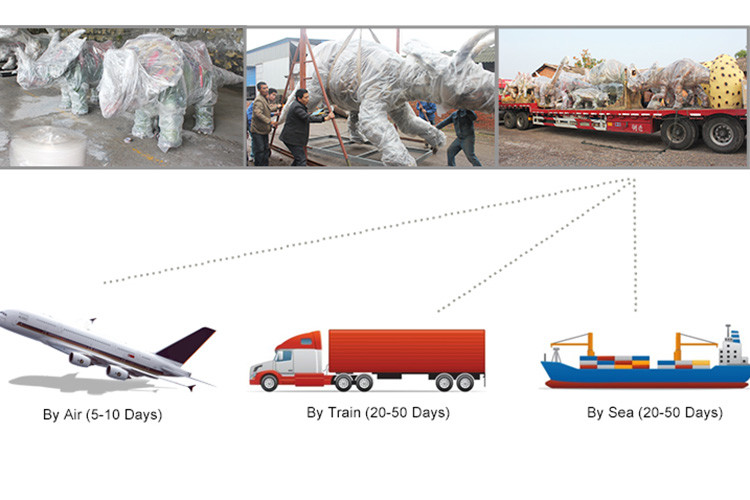 Interactive Show Amuseument Triceratops For Large Central Park By Handmade