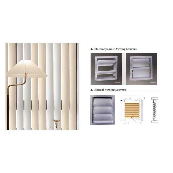 Black aluminum louvers wall mounted or ceiling mounted designed for ventilation sun shading and weather resistance in building facades