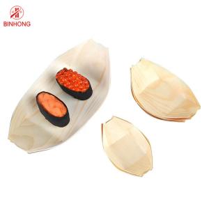 China Disposable Premium Wooden 24.5*12.5cm Sushi Boat Tray wholesale