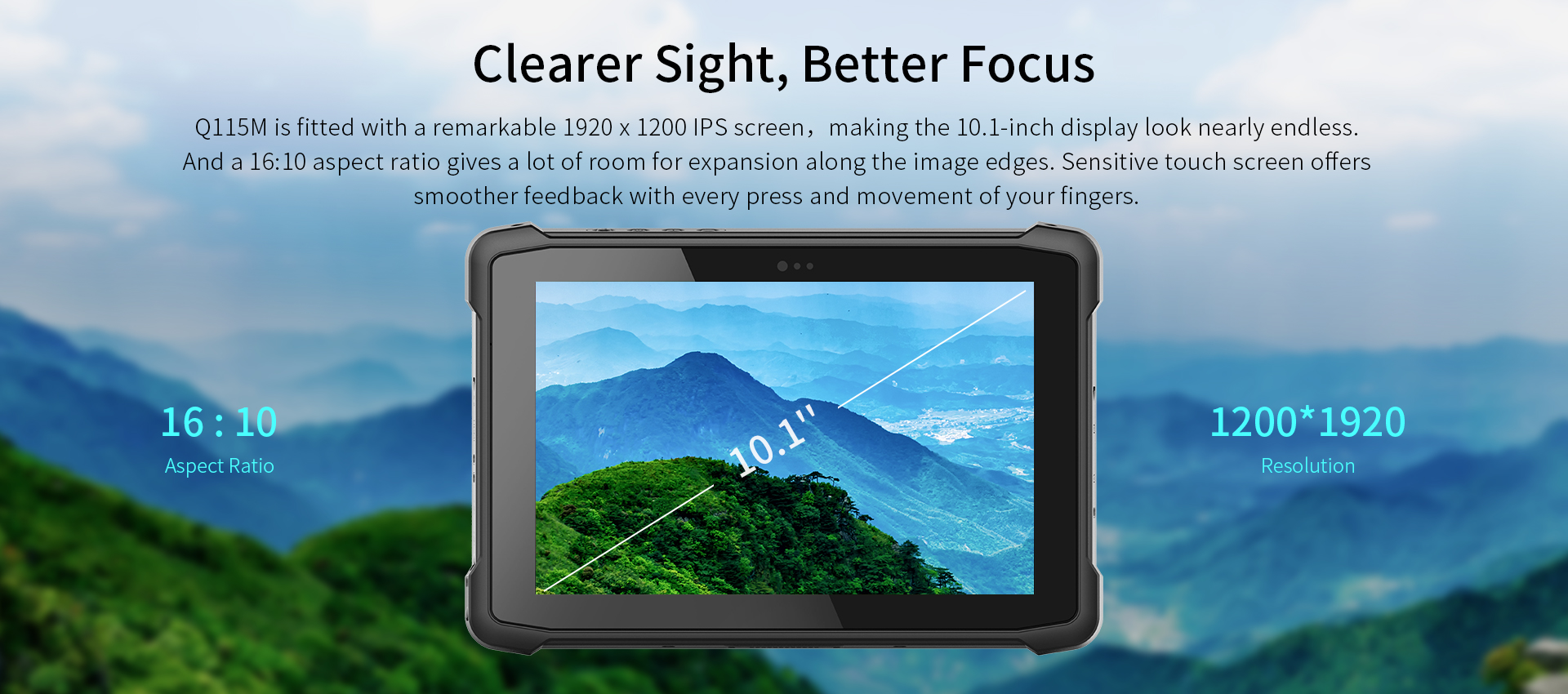 Industrial 10.1 Inch Rugged Android Tablet with IP65 Certification NFC 5G and 4G GSM