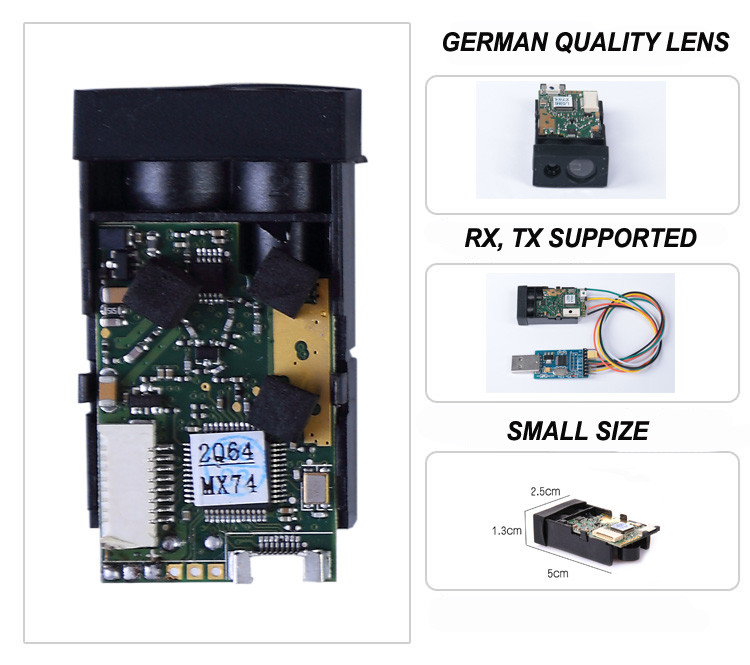 JRT M703A 40m Optical Distance Measurement Sensor Serial Distance Laser Works