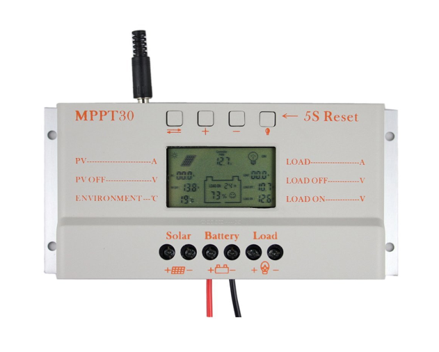 12V 24V 30A MPPT Solar Controller For Solar Charger 187*97*61mm 600g ROHS