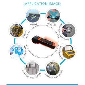 Rugged Android ISO7816 NFC POS Thermal Printer Fingerprint Handheld Terminal