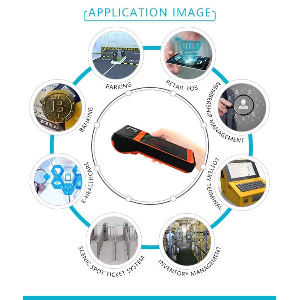 Rugged Android ISO7816 NFC POS Thermal Printer Fingerprint Handheld Terminal