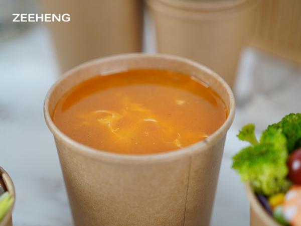Quality Custom printed eco friendly paper soup cups with Lids 26oz for sale