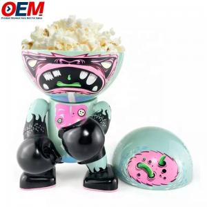 China Custom Made Plastic Popcorn Tub Anime Art Doll Toy Display Box Plastic Popcorn Bowl Tubs with Lid wholesale