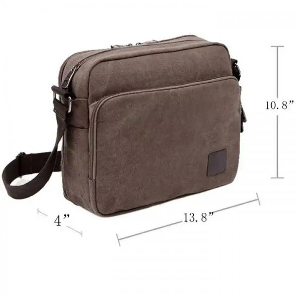 Quality Portable Canvas Offset Print Crossbody Messenger Bag Women'S 13.8 X 4 X 10.8 Inches for sale