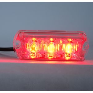 Emergency 3W Red Police LED Light Head / LED Mini Warning Light Head