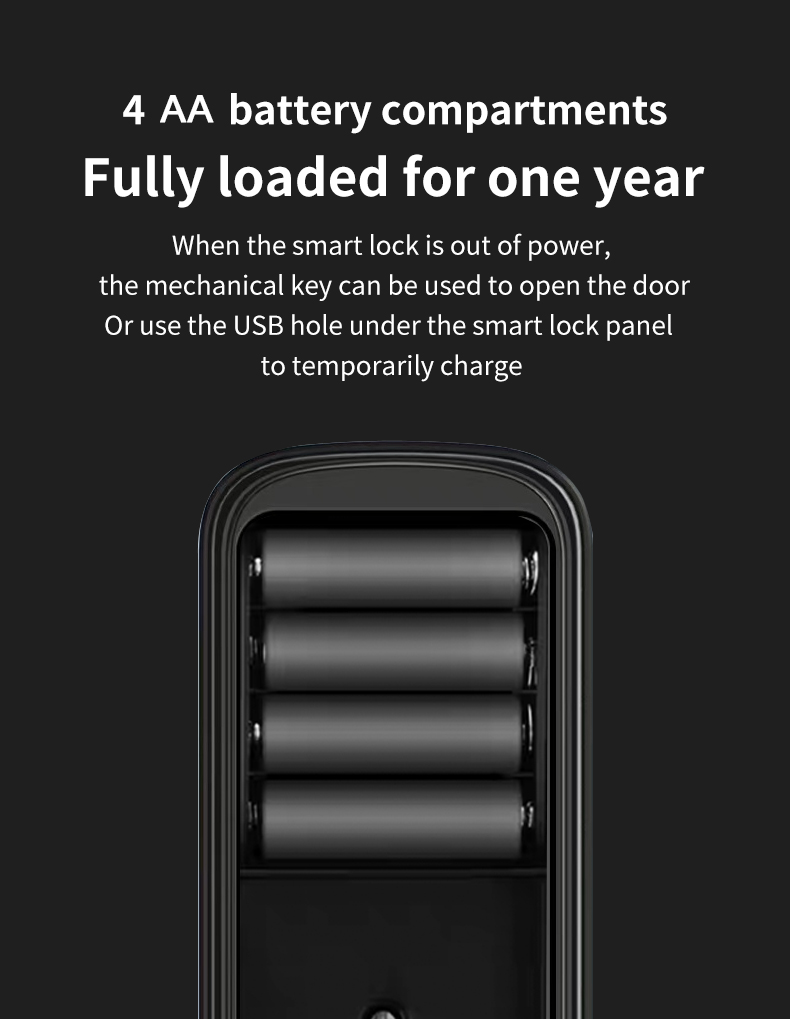 Smart Life Tuya Wifi Lock WiFi TTlock BLE Unlock Steel Door with Password Fingerprint