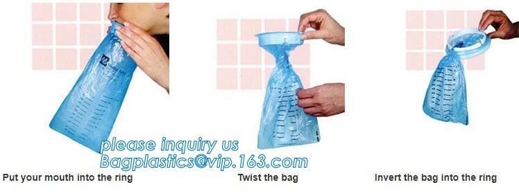 Disposable Portable Medical Emesis Bags, Disposal Waterproof Airsickness Vomit Emesis Bag, Pack Emesis Bag,