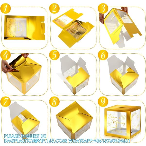 Share a Memory Card for Celebration of Life Memory Cards Box with Transparent Windows Memory Box for Funeral Wedding