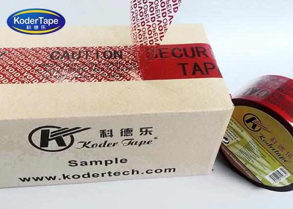 Quality Full Transfer Custom Printing Tamper Evident Carton Sealing Security Void Open Tape for sale