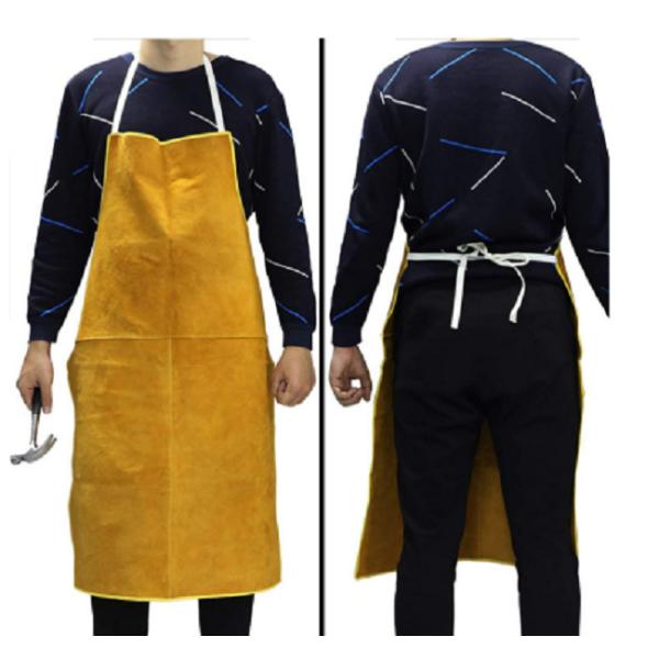 95*70cm Transmission Line Stringing Tools Yellow Cowhide Welding Apron