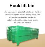 Waste Recycling Hook Lift Bins Container For Environmentally Friendly Waste