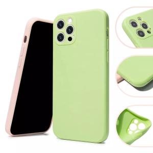 China Mobile Phone Cases Frosted Rubber Shockproof Matte Soft Tpu Liquid Silicone Back Cover For Iphone 13 14 Pro Max on sale