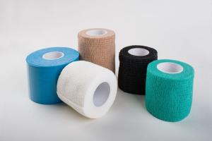 China Self Adhesive Elastic Bandage Tape Cohesive Tattoo Grip Cover Wrap on sale