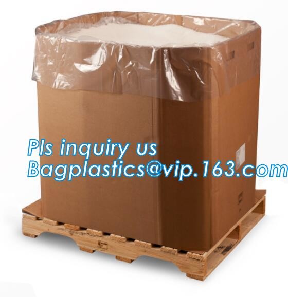 Customized Square Bottom or Side Guesst Plastic Protective Pallet Covers, 4 Mil Dust proof Clear Pallet Covers, BAGPLAST