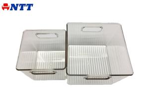 China Two Size PET Resin Injection Moulded Components Clear Color High Polish Made by Steel Mold on sale