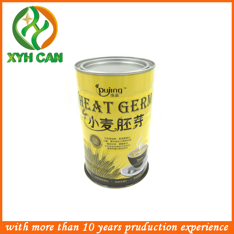 Tin Cans for Milk Powder ROHS Certification CMYK Printing PMS Printing Round Powder Empty Cans with Customized Sizes