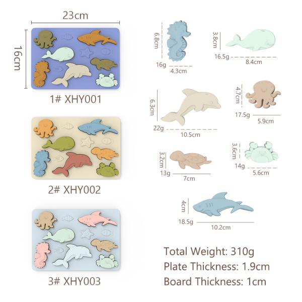 Custom Silicone Montessori Shape Puzzle For Kids Kindergarten