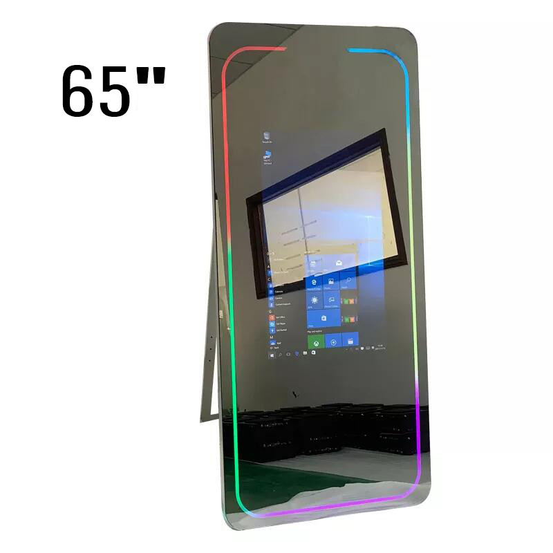 40 Inch Portable Selfie Mirror Photo Booth White Color With Printer