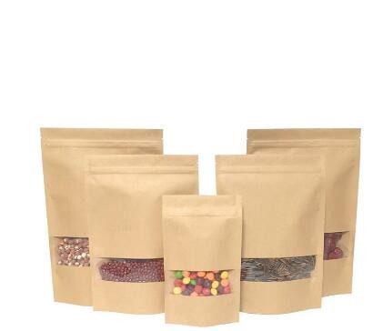 Cheap Price Food Grade Soy Ink Printing 100Kg Craft Pouch Custom Sugar Paper Bags Packaging With Own Logo