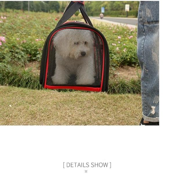 Dog And Cat Portable Handbag With Breathable Mesh On Four Sides Foldable Pet Cage