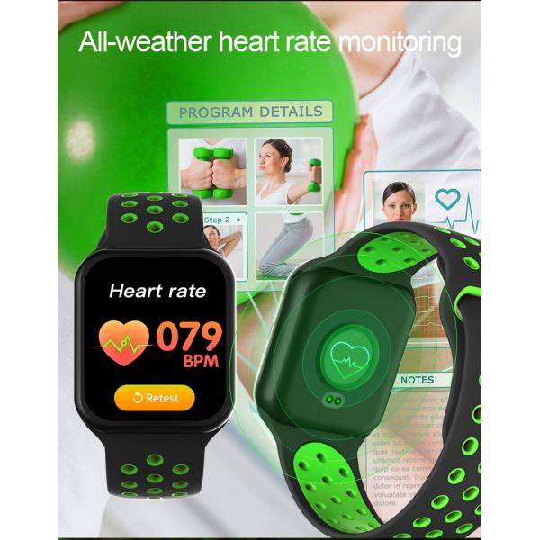 Zinc Alloy Silicone Strap Smart Watch 180mAh IOS Touch Screen Electronic Android