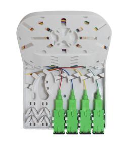 China ABS Indoor 4Port Fiber Optic Termination Box Mini Optical Faceplate 4C Wall Socket on sale