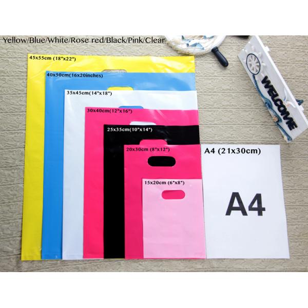 Wholesale Die Cut Handle Eco-Friendly Custom Design Shopping Gravure Printing Groceries Plastic Bags With Logo