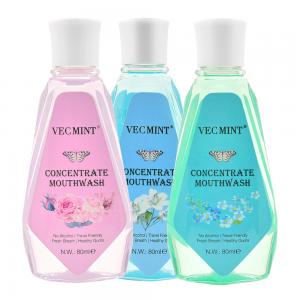 China VECMINT Alcohol Free 80ml Floral Flavors Antibacterial Concentrated Mouth Wash Oral Wash Teeth Cleaning wholesale