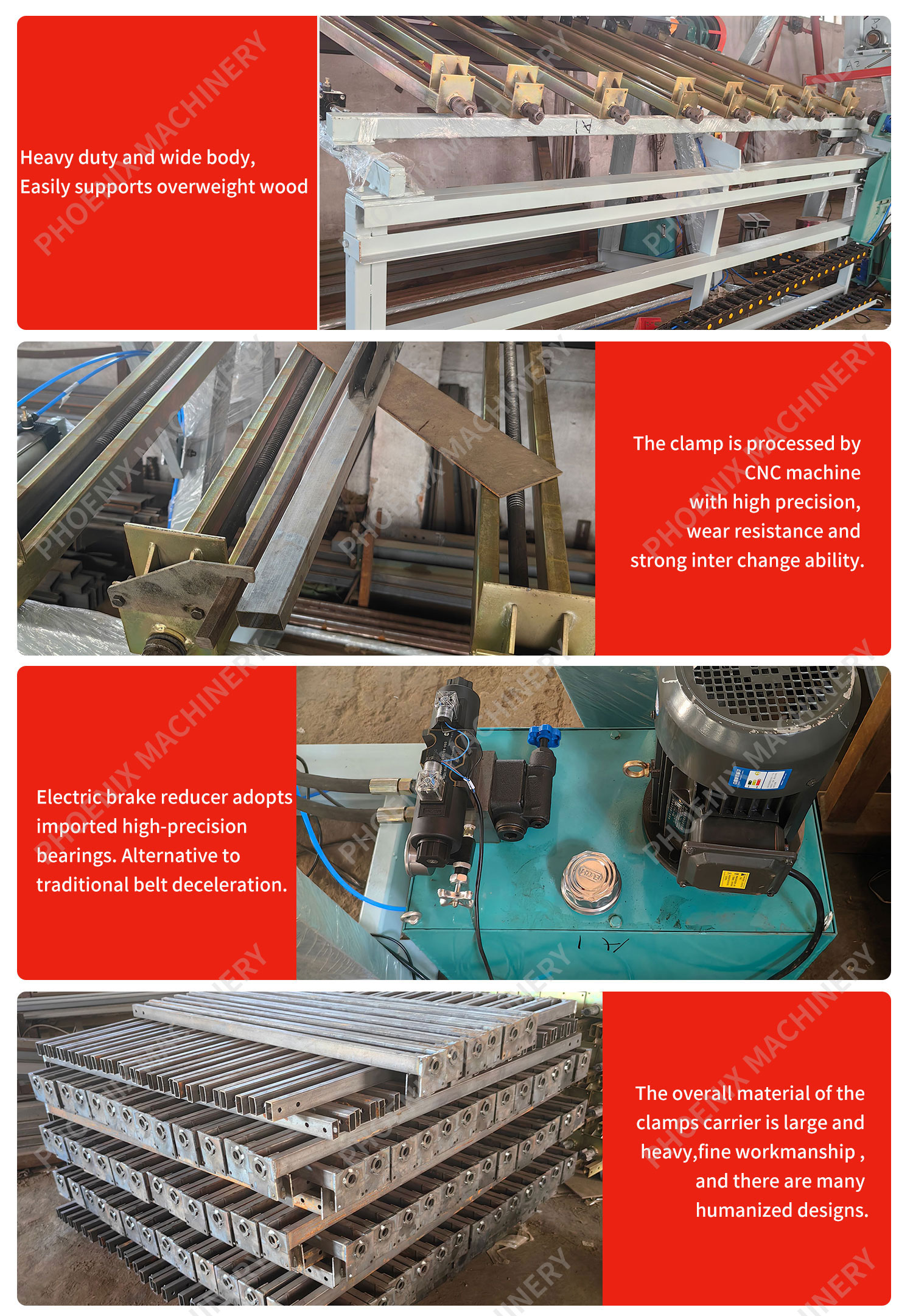 2500*1250mm Max. Working Size Woodworking Rotary Pneumatic Clamp Carrier for Gluing