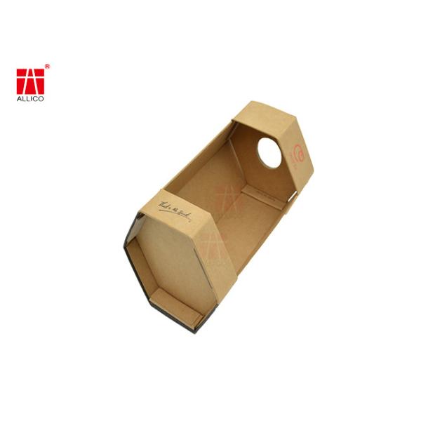 FSC Kraft Paper Wine Bottle Gift Boxes Collapsible CMYK Color