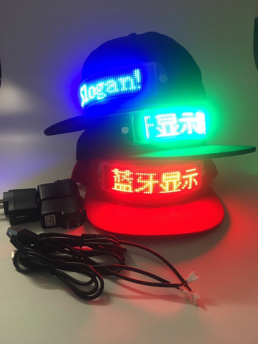 LED message cap which can changed message by phone LED buletooth hat can rechargeable Fashion Sports Bluetooth Cap