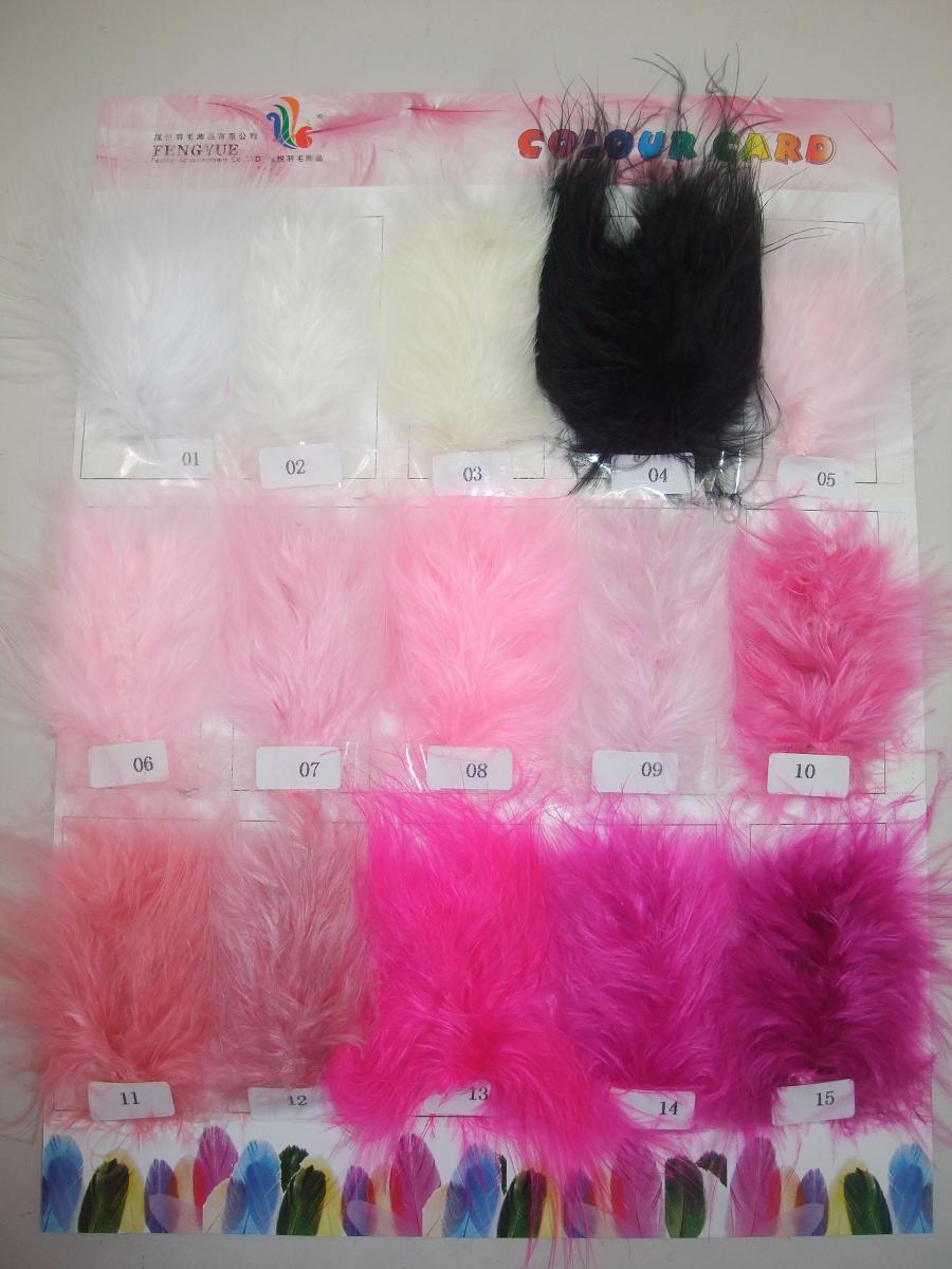 15*30 cm Goose Feather Millinery Supplies with Stripped Coque and Hackle Flower Mount
