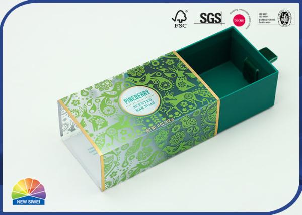 Quality Soap Package Ribbon Pull Slide Drawer Paper Box Recycled Material for sale