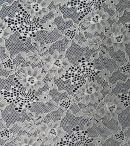 Elastic Lace Fabric of Spandex & Nylon with Clover Flower Pattern