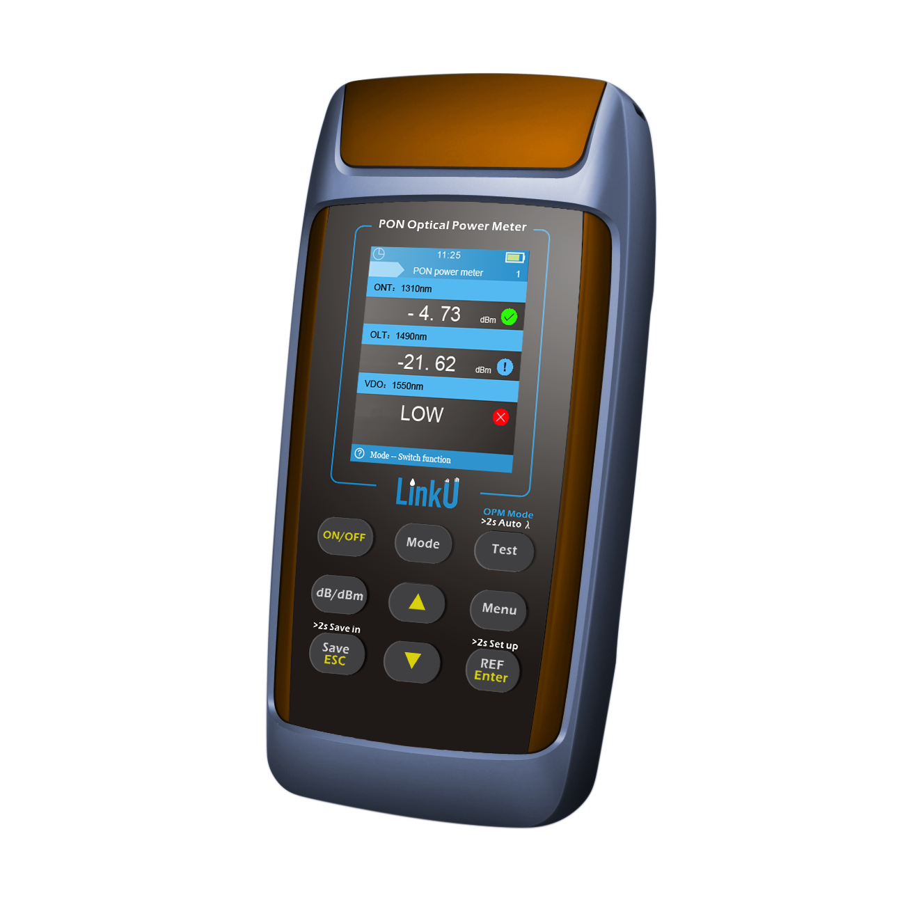 ODN Network Handheld Optical Power Meter with Data Storage and Visual Fault Locator 3