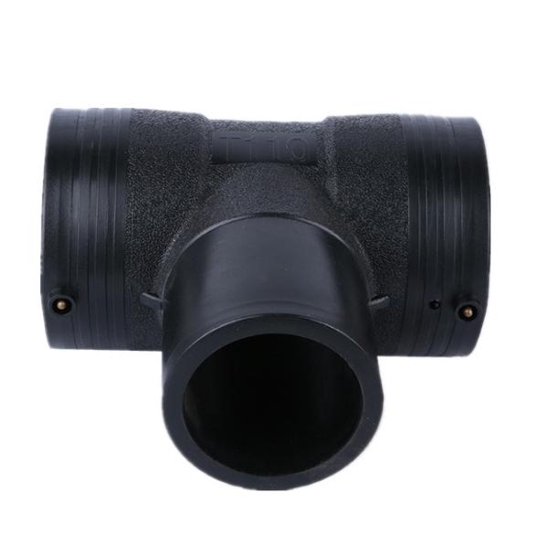 Black Plastic Injection Mold Tee Wire Mesh Skeleton Composite PE Electrofusion Pipe Fitting Joint