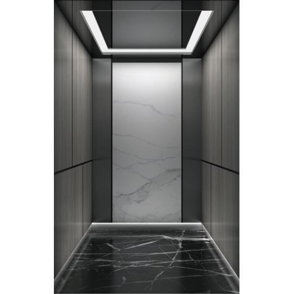Fuji VVVF AC Control Automatic Passenger Elevator MRL Stainless Steel Elevator