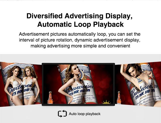 43'' Wall Mount Lcd Display 1920*1080P Timing Swith Player Network Solution