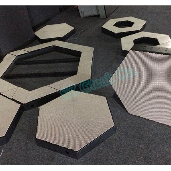 full color rgb matrix control mini hexagon led display for DJ booth customized