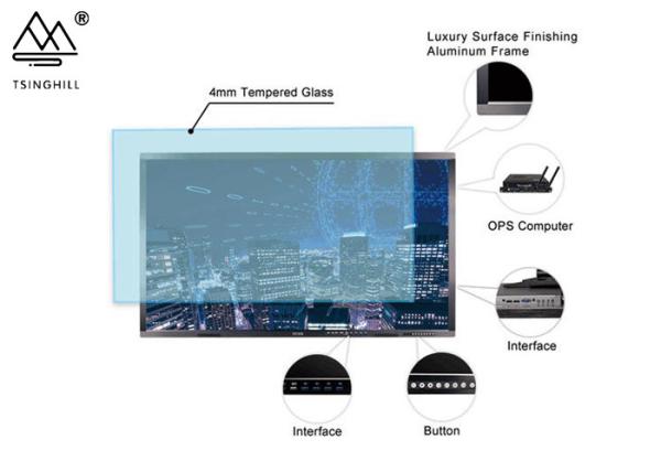 Quality IPS LCD Interactive Digital Blackboard 55 Inch Touch Screen Black Board for sale