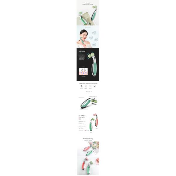 Firming Skin 3D Y Shape Massage Roller Smooth Crystal Full Body Jade Roller