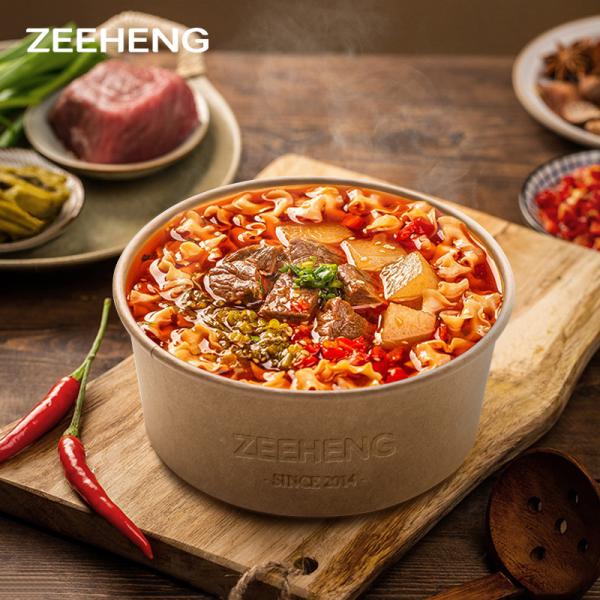 32oz 1000ml Microwavable White Paper Soup Or Ice Cream Bowl Waterproof