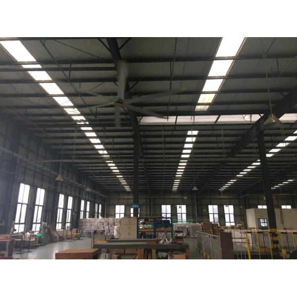 Aluminum Magnesium Alloy Blade Hvls Industrial Ceiling Fan for 1.5kw Hvls Brushless AC Permanent Magnet AC Induction Electric Motor CCC CE ISO